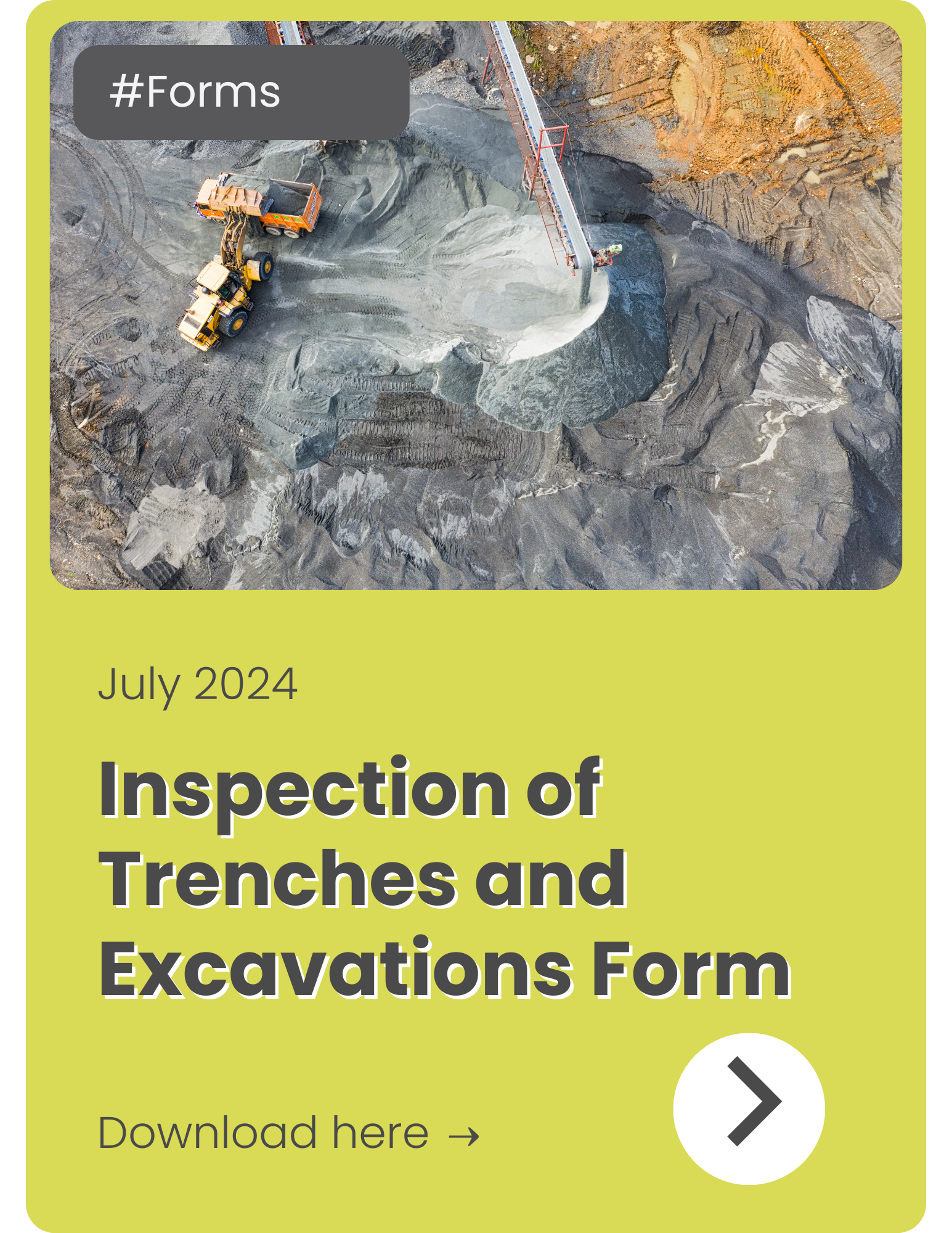 Inspection of Trenches and Excavations Form